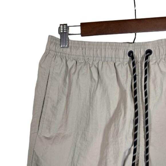 Spicy Tuna Mens Swim Trunks Shorts‎ Elastic Drawstring Waist Taupe Size Medium - Picture 2 of 10